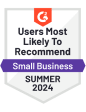 G2 Users Recommend Small Business Summer 2024