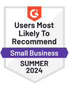 G2 Users Recommend Small Business Summer 2024